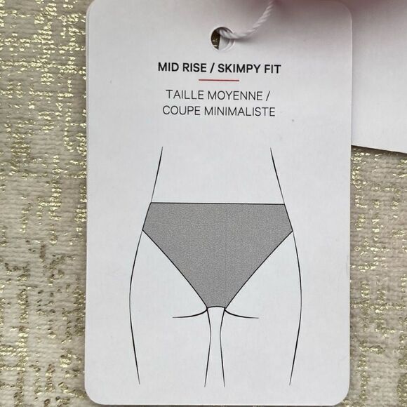 Lululemon Pink/Orange Smocked Mid-Rise Skimpy-Fit Swim Bikini Bottom Size 8. NWT - Picture 8 of 12